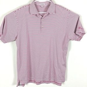 Peter Millar Golf Polo Short Sleeve Size Large Red